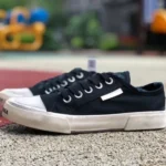 Balenciaga Paris Black White Low Top Canvas Sneakers