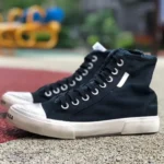 Balenciaga Paris Black White High Top Canvas Sneakers