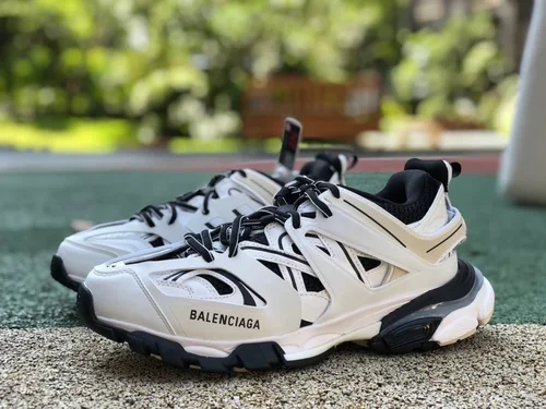 Balenciaga Triple S White Black Sneakers