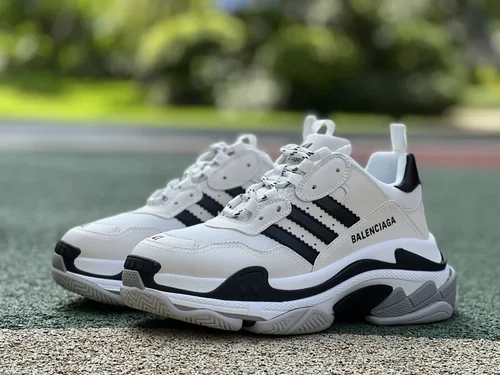 Balenciaga Adidas White Triple S Vintage Dad Shoes