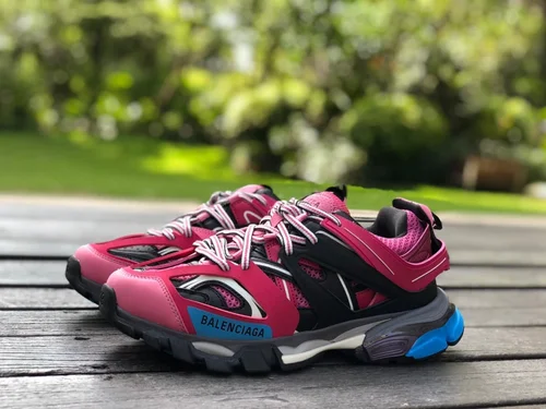 Balenciaga Track 3 Pink Blue Sneakers