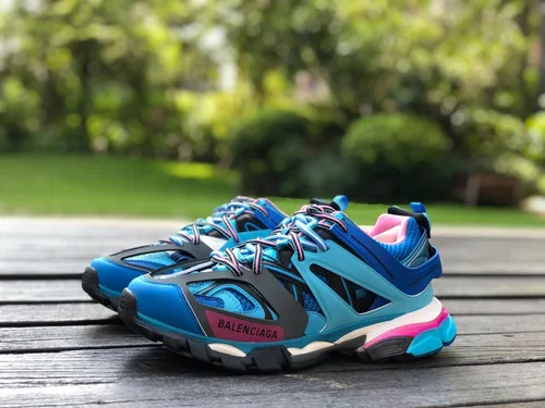 Balenciaga Track 3 Blue Pink Sneakers