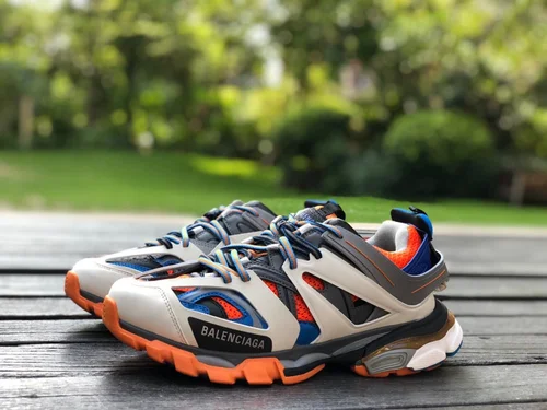 Balenciaga Track 3 Grey Blue Orange Sneakers