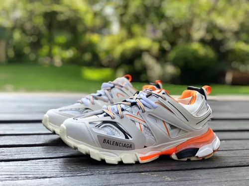 Balenciaga Track 3 White Orange Sneakers