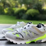 Balenciaga Triple S White Fluorescent Green Sneakers