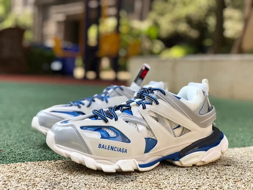 Balenciaga Triple S White Grey Blue Sneakers