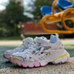 Balenciaga Track 2.0 White Pink Yellow Sneakers