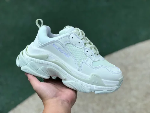 Balenciaga Light Green Triple S Vintage Dad Shoes