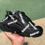 Balenciaga Triple S Black Logo Sneakers