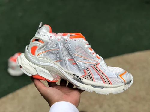 Balenciaga White Orange Runner Vintage Dad Shoes