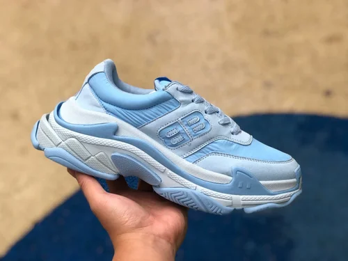 Balenciaga BB Logo Blue Sneakers