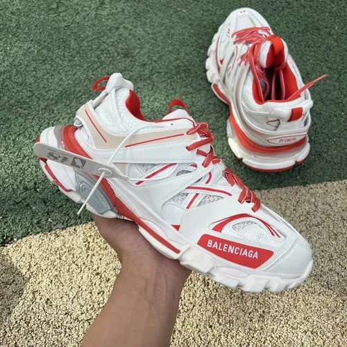 Balenciaga Triple S White Red Sneakers