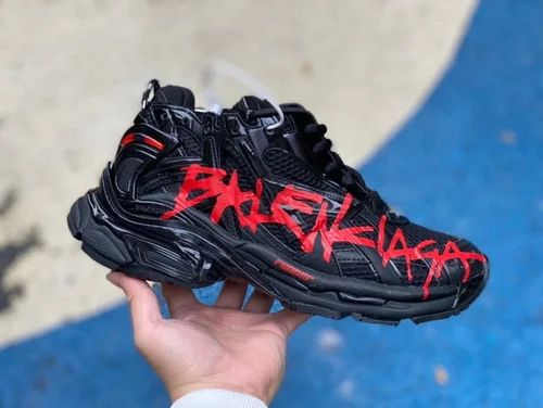 Balenciaga 7.0 Black Red Vintage Dad Shoes