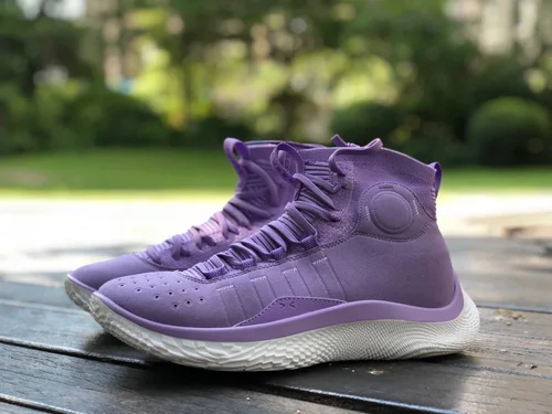 Under Armour Curry 4 Purple White Basketball Shoes 3024861-500