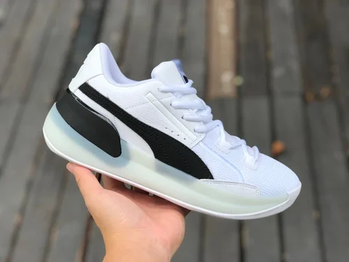 Puma Clyde Hardwood Basketball Shoes White Black