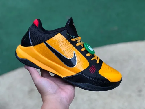 Nike Kobe 5 Bruce Lee Alt - Black Yellow Basketball Shoes