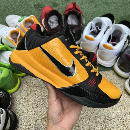 Nike Kobe 5 Bruce Lee Alt - Black Yellow Basketball Shoes