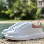 Alexander McQueen Pink Velvet Sneakers