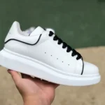 Alexander McQueen White Black Stripe Sneakers