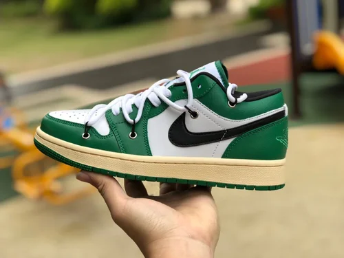 Air Jordan 1 Low 553560-129 Chicago Deconstructed White Green Strap