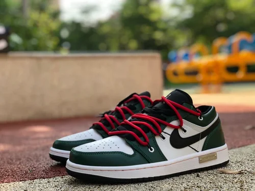 Air Jordan 1 Low 553560-062 Chicago Deconstructed White Green Strap