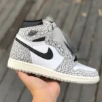 Air Jordan 1 High OG White Cement Elephant Print Retro