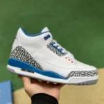 Air Jordan 3 Retro Wizards CT8532-148 White Blue Gold