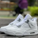 Air Jordan 4 Pure Money 408452-100 White Silver