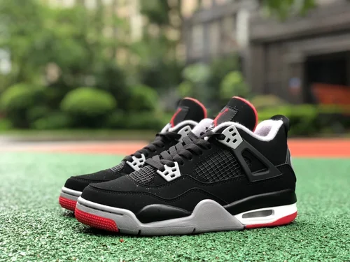 Air Jordan 4 Bred 408452-060 Black Red