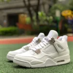 Air Jordan 4 Pure Money 408452-100 White Silver