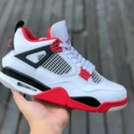 Air Jordan 4 DC7770-160 Black White Red