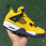 Air Jordan 4 Retro 408452-700 Black Yellow