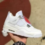 Air Jordan 4 Pure Money 408452-100 White Silver