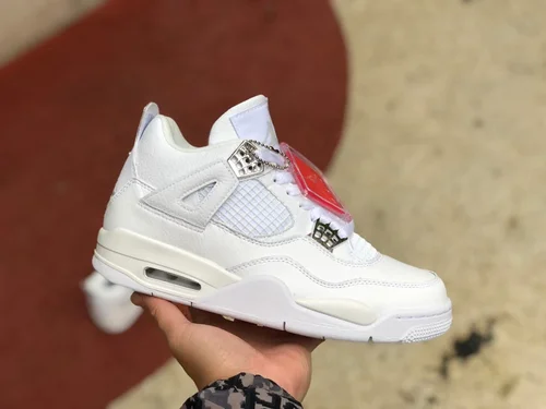 Air Jordan 4 Pure Money 408452-100 White Silver