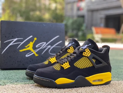 Air Jordan 4 Thunder Mid DH6927-017 Black Yellow