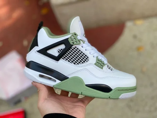 Air Jordan 4 AQ9129-103 White Green Black