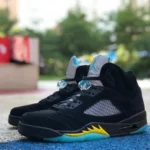 Air Jordan 5 Aqua DD0587-047 Black Yellow Blue