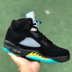 Air Jordan 5 Aqua DD0587-047 Black Yellow Blue