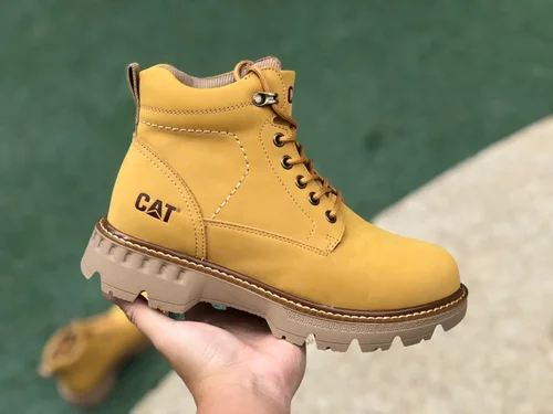 Caterpillar Wheat Yellow Boots - Classic Colorado High Work Boots