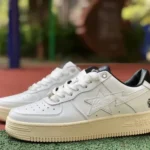 BAPE STA SK8 Low-Top Shoes in Beige Yellow and Black