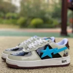 Marvel x BAPE STA SK8 Low-Top Shoes in Brown Blue and Black