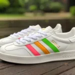 GUCCI x Adidas Originals Gazelle Low-Top Sneakers in White & Black