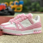 Louis Vuitton Trainer White Pink Low