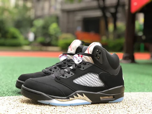 Air Jordan 5 OG Metallic Black Retro Basketball Shoes 845035-003