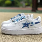 BAPE STA SK8 Low-Top Shoes in White and Blue