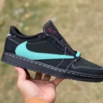 Travis Scott x Air Jordan 1 Low DZ1382-001 Black Tiffany Reverse Swoosh