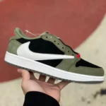 Travis Scott x Air Jordan 1 Low CQ4277-008 Black Green Reverse Swoosh