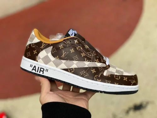 Travis Scott x Louis Vuitton x Air Jordan 1 Low DO7097 Brown Retro