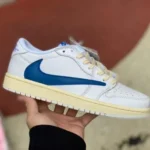 Travis Scott x Air Jordan 1 Low DO7097-100 White Blue Reverse Swoosh