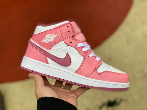 Air Jordan 1 Mid GS Pink White DQ8423-616